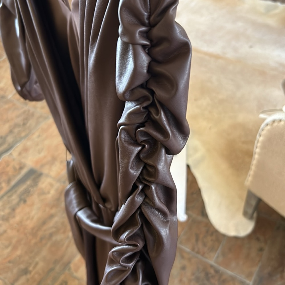 Amanda Uprichard pleather jumpsuit - Picture 3 of 3